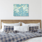 Toile William Morris Classique Tulipe Bleu Floral (Insitu(Chambre))