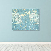 Toile William Morris Classique Tulipe Bleu Floral (Insitu (Plancher de Bois))