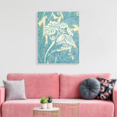 Toile William Morris Classique Tulipe Bleu Floral (Insitu(Salon))