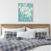 Toile William Morris Classique Tulipe Bleu Floral (Insitu(Chambre))