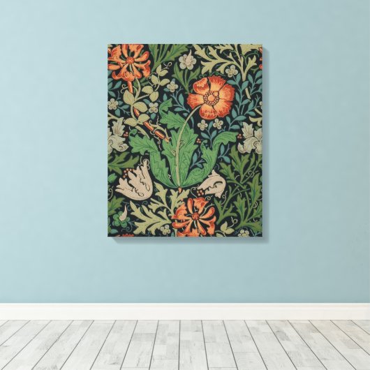 Toile William Morris Compton Fond d'écran classique (Insitu (Plancher de Bois))