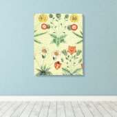 Toile William Morris Daisy Floral Fond d'écran Motif (Insitu (Plancher de Bois))