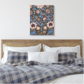 Toile William Morris Evenlode Textile Floral Art (Insitu(Chambre))