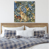 Toile William Morris Forest Rabbit Floral Art (Insitu(Chambre))