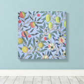 Toile William Morris Fruit grenade bleu ornement (Insitu (Plancher de Bois))