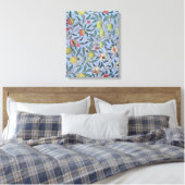 Toile William Morris Fruit grenade bleu ornement (Insitu(Chambre))