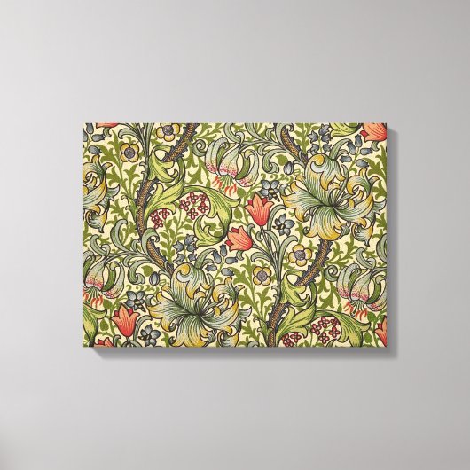 Toile William Morris Golden Lily Motif restauré (Recto)