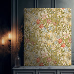 Toile William Morris Golden Lily Motif Vintage<br><div class="desc">William Morris Golden Lily Floral Art Vintage Fond d'écran design. William Morris était un designer textile anglais, un artiste, un écrivain et un socialiste associé à la Fraternité pré-Raphaélite et au British Arts and Crafts Movement. Il a fondé une entreprise de design en partenariat avec l'artiste Edward Burne-Jones et le...</div>