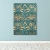Toile William Morris Peacock and Dragon Textile Design (Insitu (Plancher de Bois))