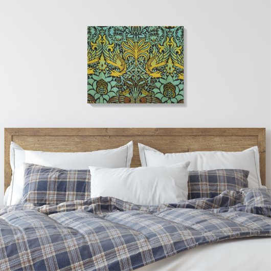 Toile William Morris Peacock Dragon Fond d'écran (Insitu(Chambre))