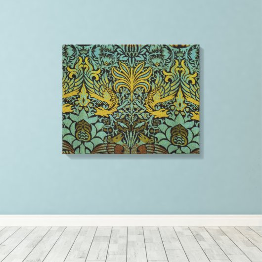 Toile William Morris Peacock Dragon Fond d'écran (Insitu (Plancher de Bois))