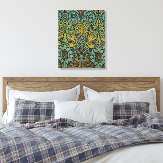 Toile William Morris Peacock Dragon Fond d'écran (Insitu(Chambre))