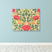 Toile William Morris Rose Floral Chintz rose (Insitu (Plancher de Bois))