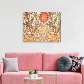 Toile William Morris Rose Flower Fond d'écran Motif (Insitu(Salon))