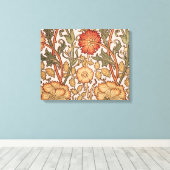 Toile William Morris Rose Flower Fond d'écran Motif (Insitu (Plancher de Bois))