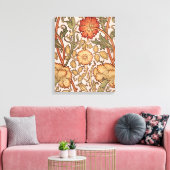 Toile William Morris Rose Flower Fond d'écran Motif (Insitu(Salon))