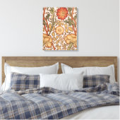 Toile William Morris Rose Flower Fond d'écran Motif (Insitu(Chambre))