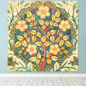 Toile William Morris Rose Wreath (Insitu (Plancher de Bois))