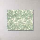 Toile William Morris tulip fond textile vert (Recto)