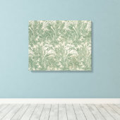 Toile William Morris tulip fond textile vert (Insitu (Plancher de Bois))