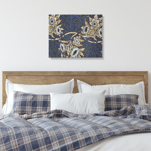 Toile William Morris Tulip Willow Blue Motif (Insitu(Chambre))