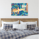 Toile William Morris "Two Hares" - Lapins sauvages (Insitu(Chambre))