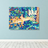 Toile William Morris "Two Hares" - Lapins sauvages (Insitu (Plancher de Bois))