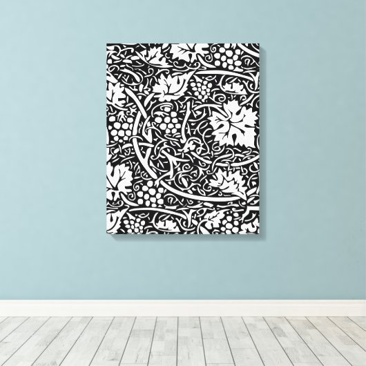 Toile William Morris Vin de raisin noir blanc (Insitu (Plancher de Bois))