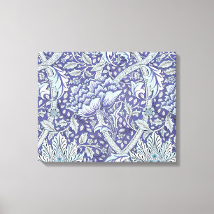 Toile William Morris Windrush Motif Bleu Floral