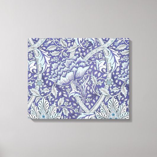 Toile William Morris Windrush Motif Bleu Floral (Recto)