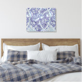 Toile William Morris Windrush Motif Bleu Floral (Insitu(Chambre))