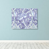 Toile William Morris Windrush Motif Bleu Floral (Insitu (Plancher de Bois))