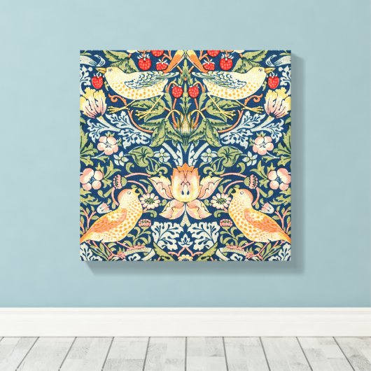 Toile William Morris's Strawberry Thief (Insitu (Plancher de Bois))