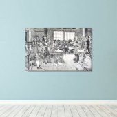 Toile William Penn en conférence avec les colons (Insitu (Plancher de Bois))