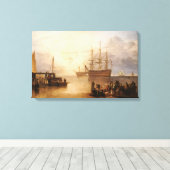 Toile William Turner - Le Couchage Du Soleil À Travers L (Insitu (Plancher de Bois))