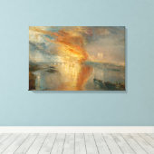 Toile William Turner - L'incendie du Parlement (Insitu (Plancher de Bois))