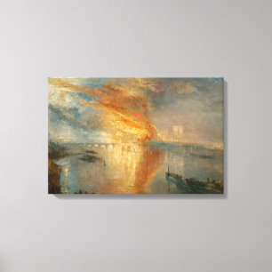 Toile William Turner - L'incendie du Parlement
