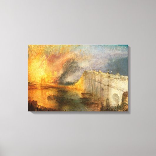 Toile William Turner - L'incendie du Parlement (Recto)