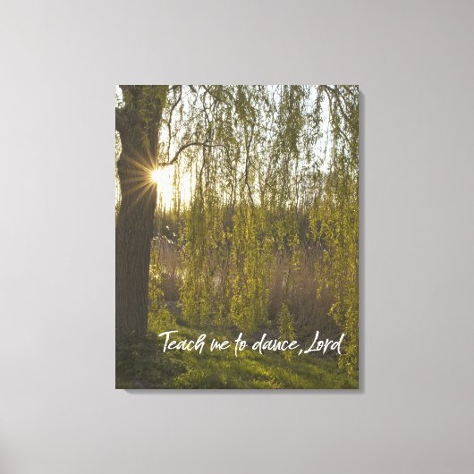 Toile Willow qui pleut; Apprenez-moi à danser, Citation (Recto)
