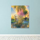 Toile Willow tree of the future au coucher du soleil (Insitu (Plancher de Bois))