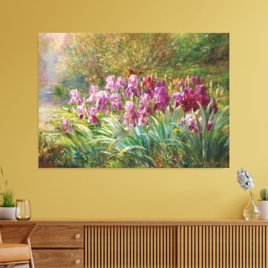 Toile Willows et Irises au bord d'un ruisseau (Insitu(Salon))