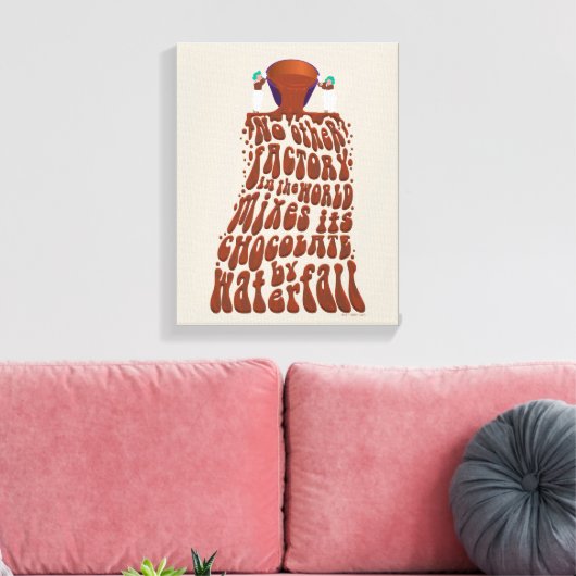 Toile Willy Wonka Chocolate Waterfall Typography (Insitu(Salon))
