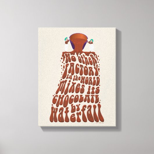 Toile Willy Wonka Chocolate Waterfall Typography (Recto)