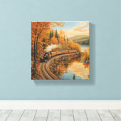 Toile Winding Through the Fall Foliage (Insitu (Plancher de Bois))