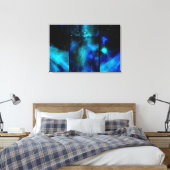 Toile Windows dans l'espace - Nebula bleu (Insitu(Chambre))