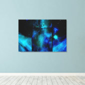 Toile Windows dans l'espace - Nebula bleu (Insitu (Plancher de Bois))