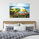 Toile Winslow Homer art : Jardin Fleur et Bungalow (Insitu(Chambre))