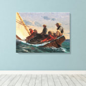 Toile Winslow Homer "Breezing Up (A Fair Wind)" Poster (Insitu (Plancher de Bois))