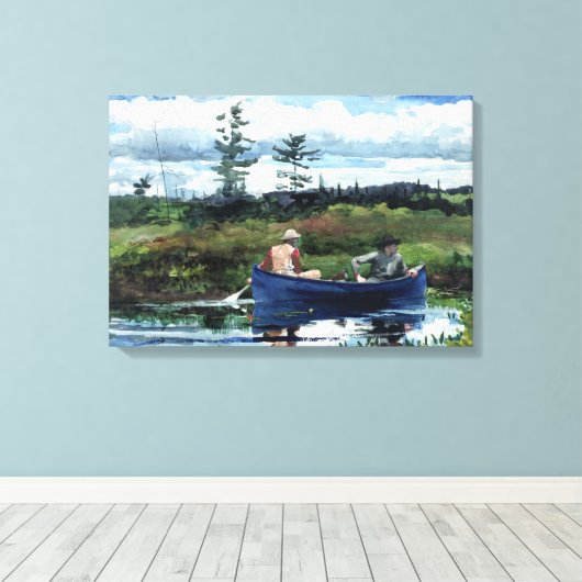 Toile Winslow Homer le bateau bleu (Insitu (Plancher de Bois))