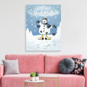 Toile Winter Blue Snowman | Noël (Insitu(Salon))